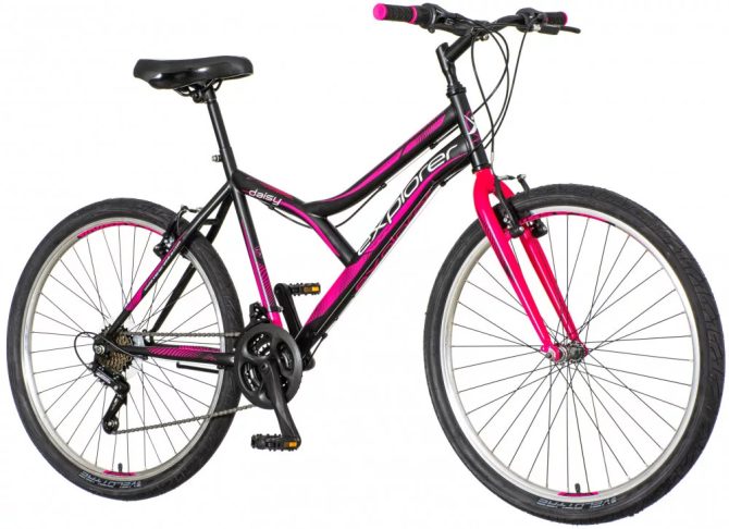 Explorer Daisy 26 MTB kerékpár Feket-pink