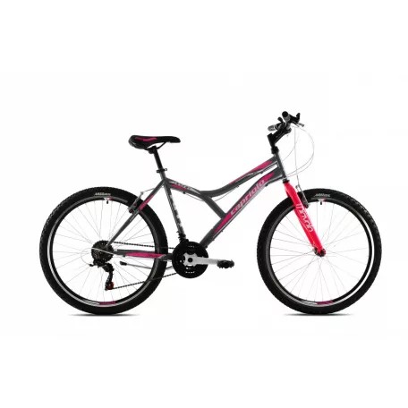 Capriolo Diavolo 600 26" női MTB kerékpár 17" Grafit-Rózsaszín 2020