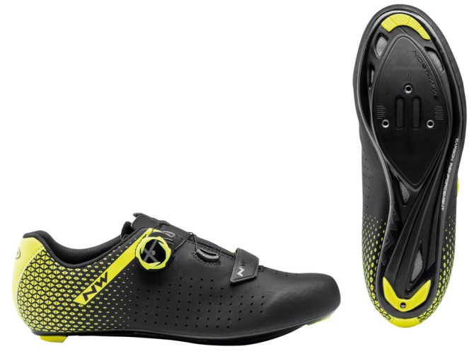 Cipő NORTHWAVE ROAD CORE PLUS 2 FEKETE/FLUO SÁRGA