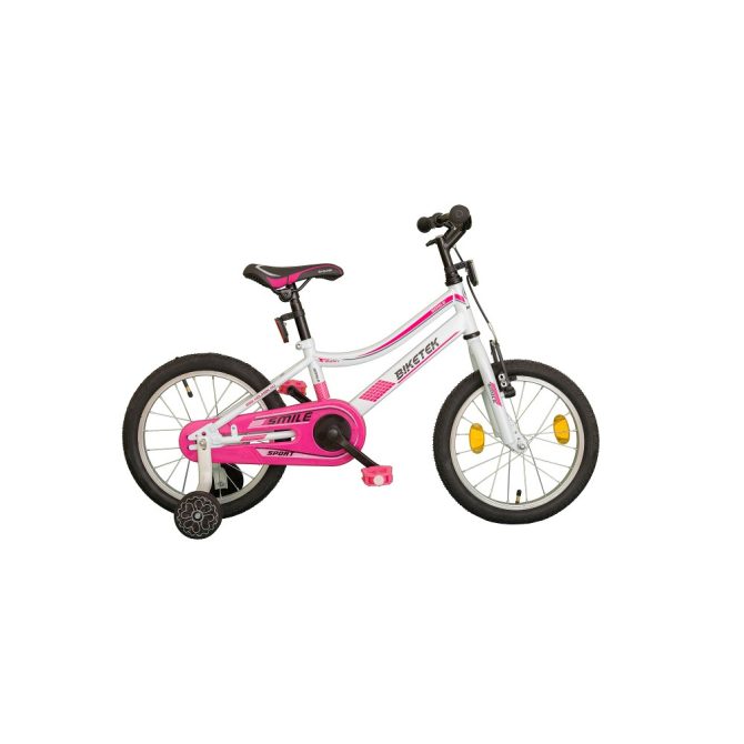 16" Biketek Smile kerékpár fehér-pink