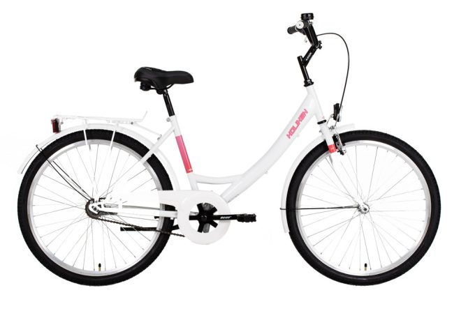 26" Biketek Jázmin kerékpár fehér-rózsaszín