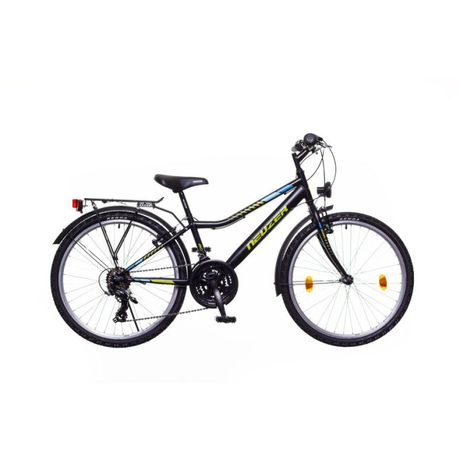 Neuzer bobby city 24" gyerek kerékpár fekete/zöld/kék