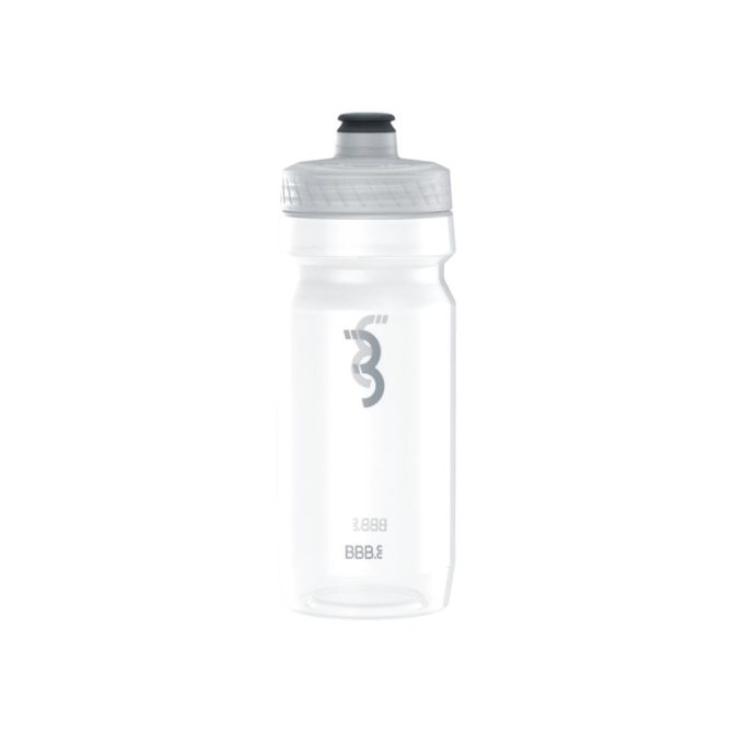 BBB Cycling kerékpáros kulacs BWB-11 AutoTank, 550ml, auto szeleppel, BPA mentes, mosogatógépben is mosható, átlátszó/szürke logóval