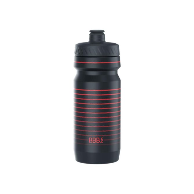 BBB Cycling kerékpáros kulacs BWB-11 AutoTank, 550ml, auto szeleppel, BPA mentes, mosogatógépben is mosható, auto szeleppel, fekete/piros csíkokkal