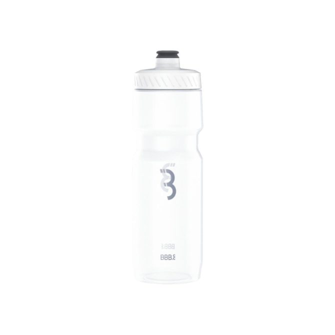 BBB Cycling kerékpáros kulacs BWB-15 AutoTank XL, 750ml, auto szeleppel, BPA mentes, mosogatógépben is mosható, auto szeleppel, átlátszó/szürke logóval